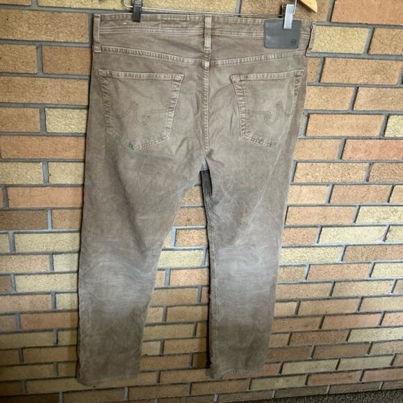 AG Tellis Men's Modern Slim Fit Corduroy Jeans Brown Tan Size 36x34 - Picture 5 of 6